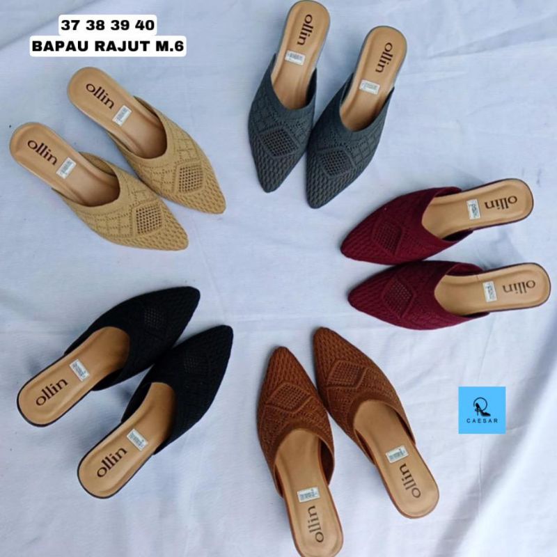 SEPATU SLIP WANITA  BAPAU RAJUT M.6 HK 5CM MURAH ORIGINAL CAESAR STORE