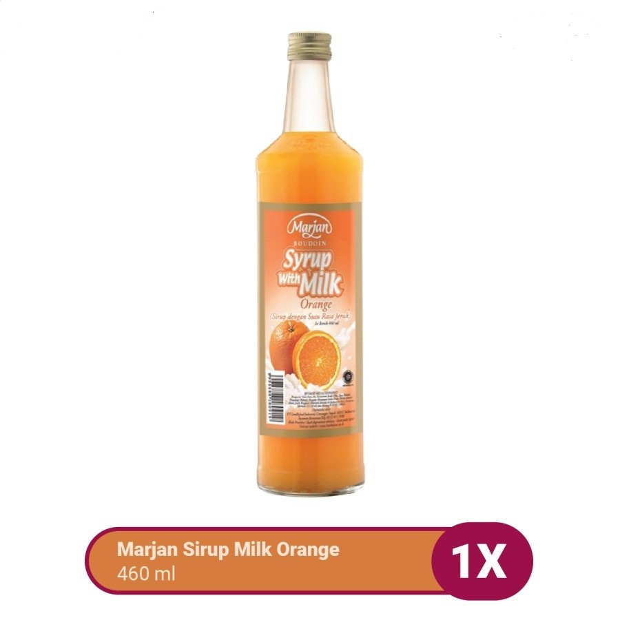 SIRUP SUSU ORANGE MARJAN SYRUP WITH MILK 460ML