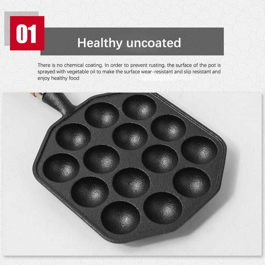 Takoyaki Baking Pan Multi Fungsi Bola Cor Bulat Barbecue Plate Anti Lengket Tahan Aus Alat Masak Restoran