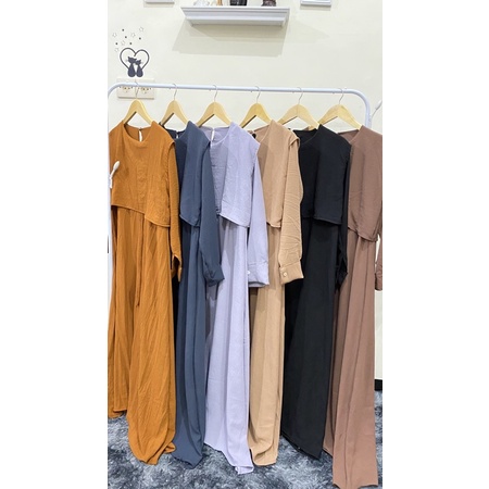 Dress panjang crinkle airflow Dress jumbo crinkle