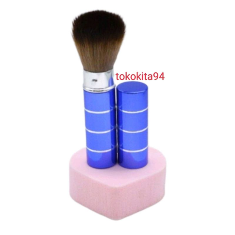 Kuas Tabung Ukuran 9 Cm Belang Satuan - Brush Make Up 1 Pcs Motif Garis - Brush Blush On