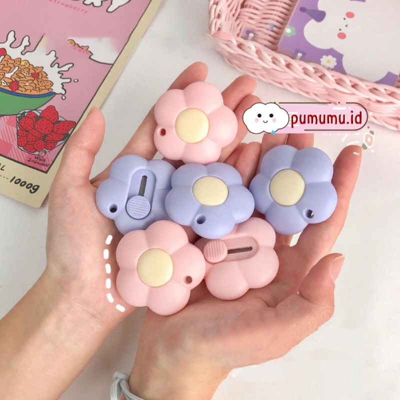 

[PUMUMU] CT01 Cutter Mini Lucu Sunflower / Cutter Mini / Pemotong Kertas / Silet