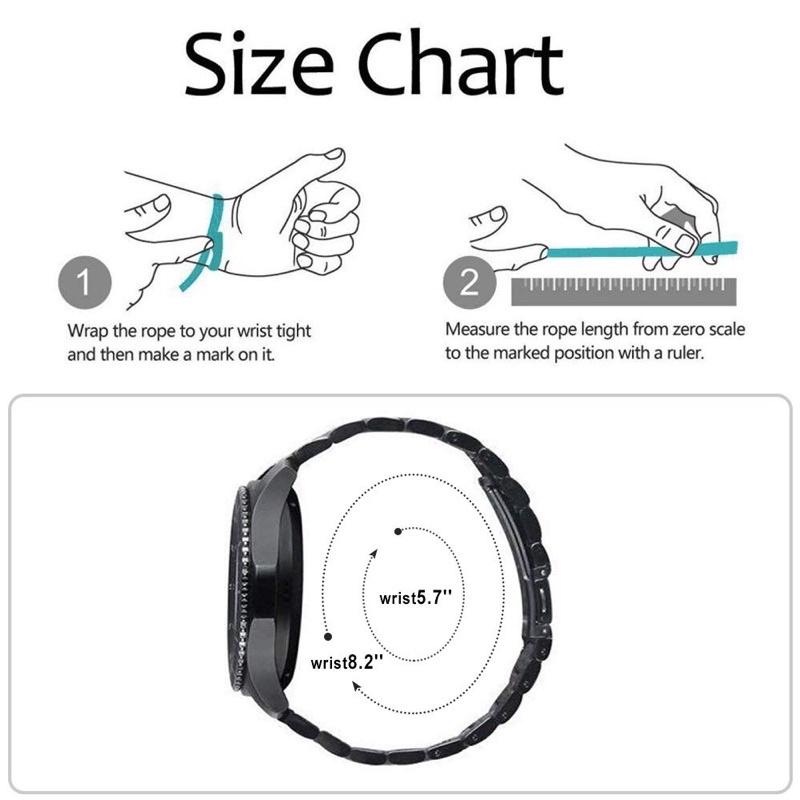 Diliberto 20mm 22mm Bracelet for Samsung Galaxy Watch 46mm 42mm High Quality Stainless Steel Wristband Strap Metal Band for Samsung Gear S3 Frontier