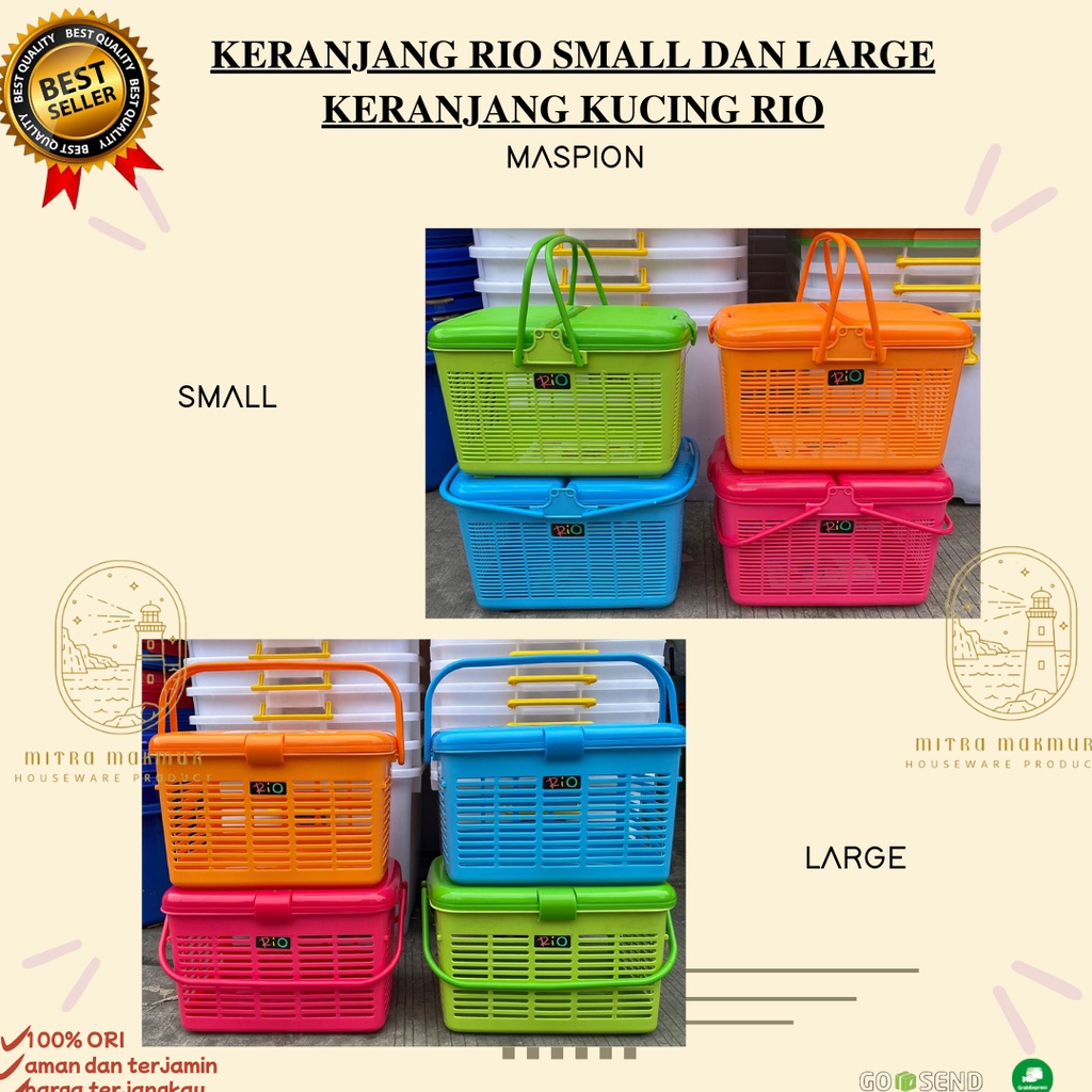 NEW!! KERAJANG RIO SMALL DAN LARGE / KERANJANG KUCING / KERANJANG PIKNIK