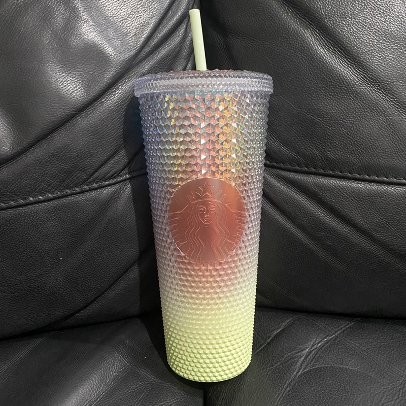 Starbucks Tumbler Holiday Christmas Cold Bling Cup Iridiscent Green