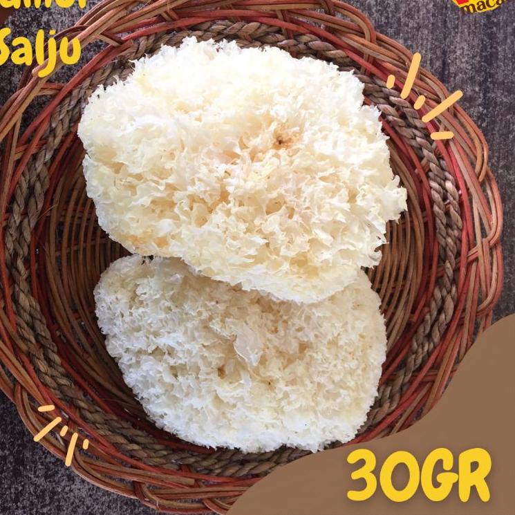 

㊊ Jamur Salju Es Putih Kering | White Fungus Bai Mu Er Snow Mushroom | 30 Gram BARU 3293 ☁