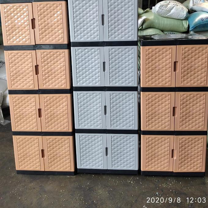 

Lemari Plastik lemari pakaian Sakura susun 4 stock ready