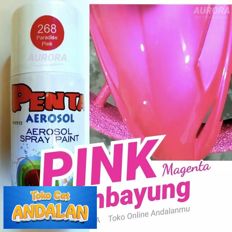 

Pilox Penta Aerosol Pink Paradise 268 Merah Muda Magenta Lembayung 300ml Cat Pilok