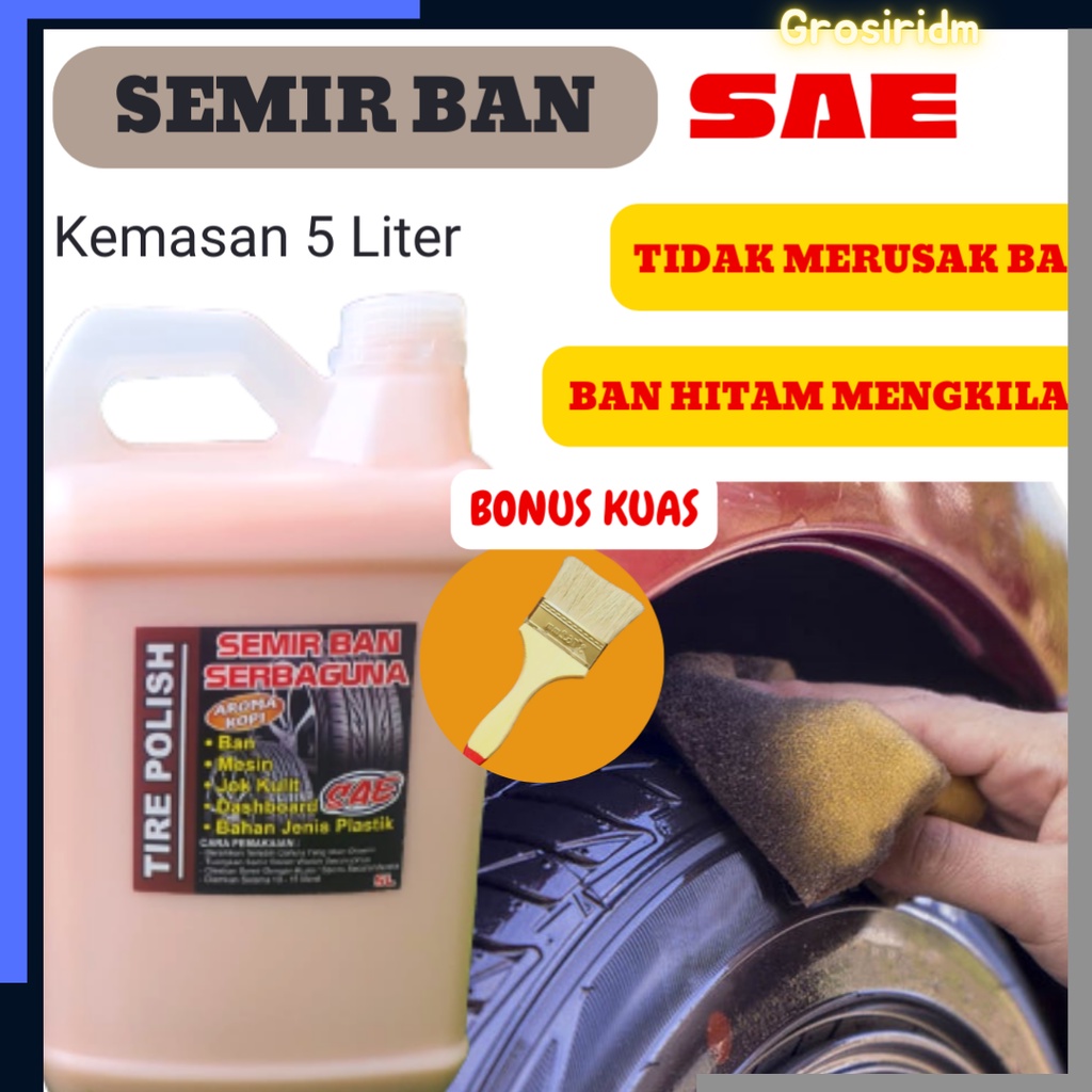 Semir Ban Mobil Tahan Lama Semir Ban Murah Semir Ban 5 Liter Glossy Wheels Berkualitas Murah Penghit