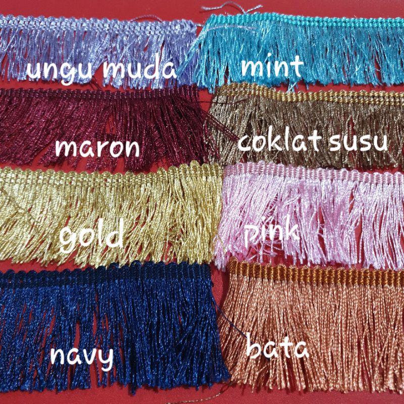 Renda Sisir/Rumbai Katun Lebar 5 cm/+-15 yard atau +- 13,5 meter