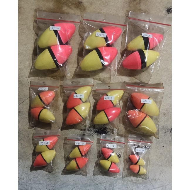 pelampung busa lonjong cat 2 warna