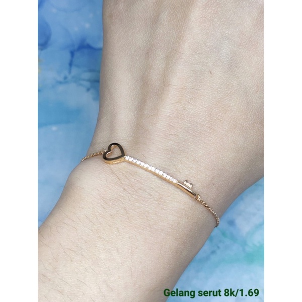 Gelang serut yt kadar 375 motif kunci