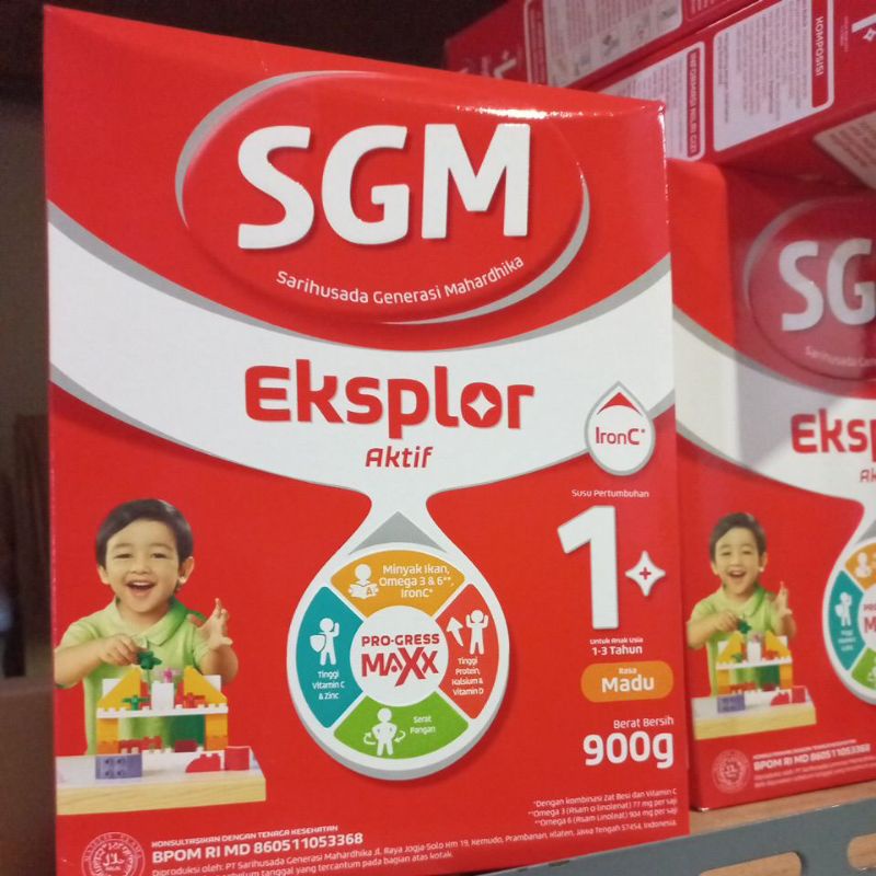 SGM Eksplor 1Plus  Madu/Vanilla Susu Pertumbuhan bubuk 900gr