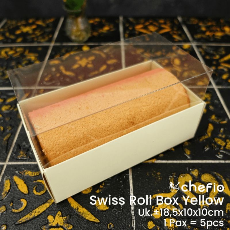 SWISS ROLL CAKE BOX // BOX BOLU GULUNG ISI 5 PCS