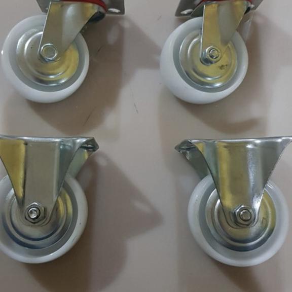 Roda nilon 4 inch hidup mati / roda etalase / roda troli