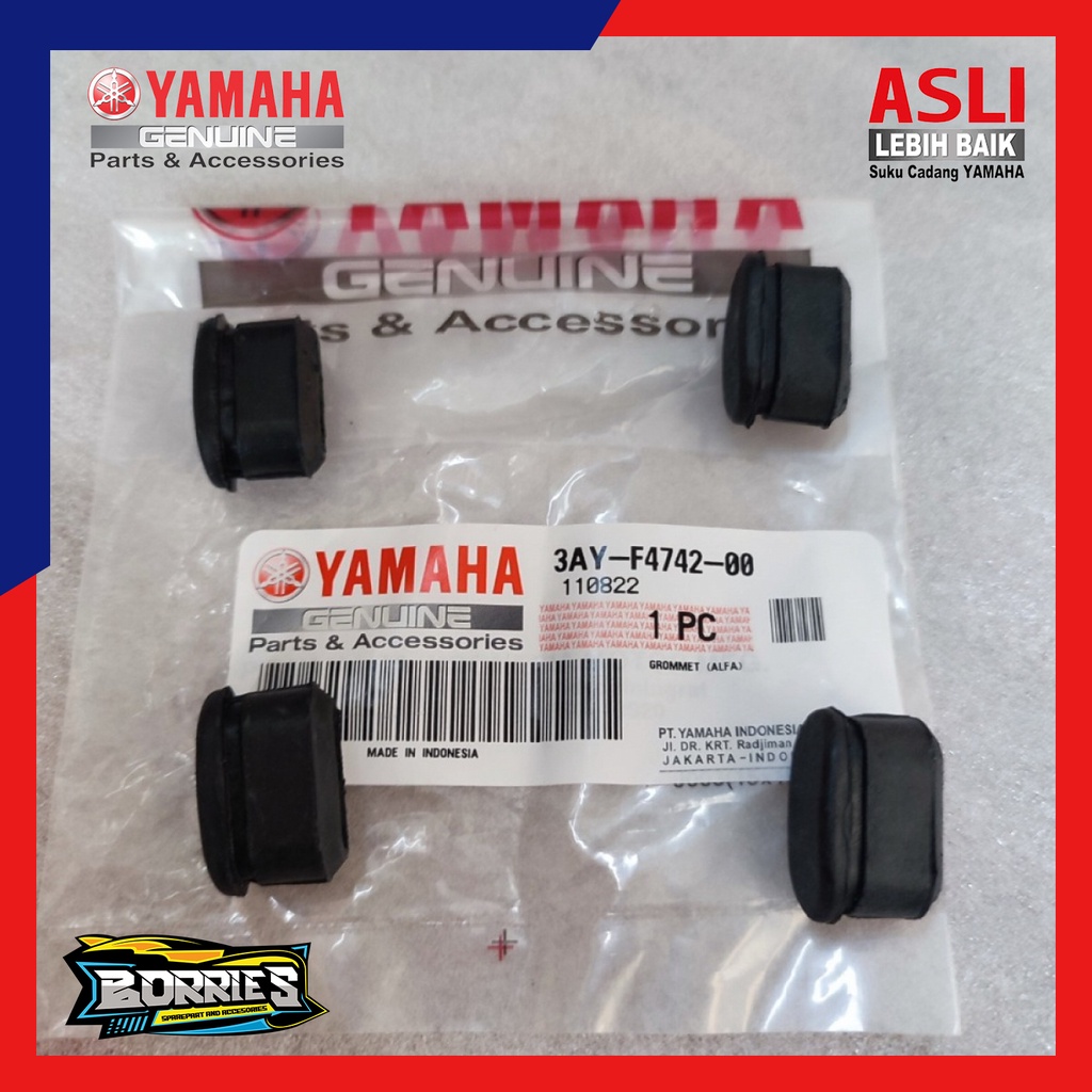 KARET GROMMET 4 PCS OVAL TUTUP BEHEL F1ZR FIZR ALFA CHAMP VEGA LAMA CRYPTON FORCE 1 F1ZR 3AY-F4742-0