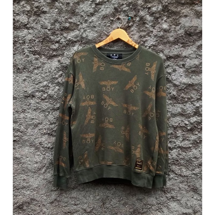 Crewneck Boy London Full Print Second Pria Wanita