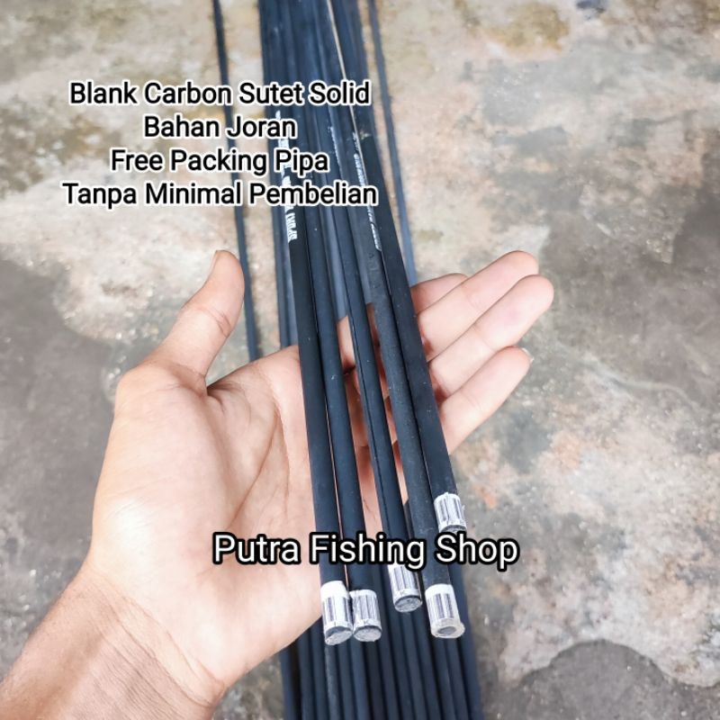 Carbon Sutet Solid Sport Pancing 15 - 25lbs Sudah Bubut | Bahan Joran Carbon Sutet Solid 7mm 15 - 25lbs | Carbon Sutet Bubut 7mm 50cm - 130cm