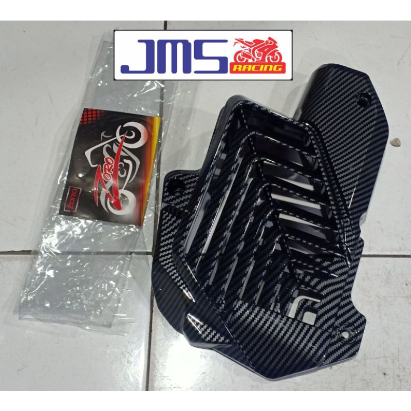 cover tutup knalpot carbon plus radiator carbon set Vario 160 dan pcx 160 new zoro