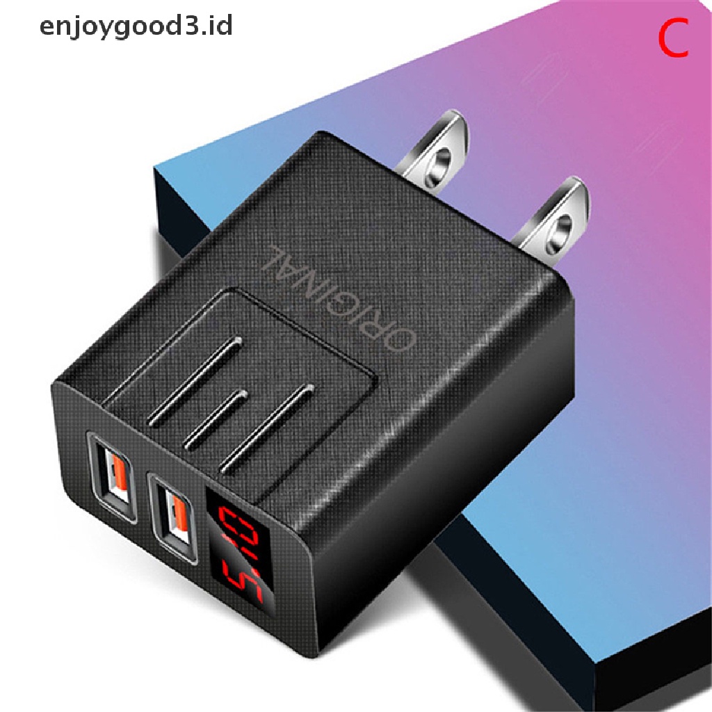 Adapter Charger USB 3.0 45W QC 3.0 display digital LED