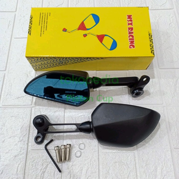 Spion Spion Ducati Universal Semua Motor / Spion Jumbo Tomok Ducati Hitam