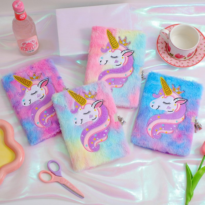 

Note Notebook Gembok Unicorn Buku Tulis A5 Unicorn Gembok Tanduk Glitter