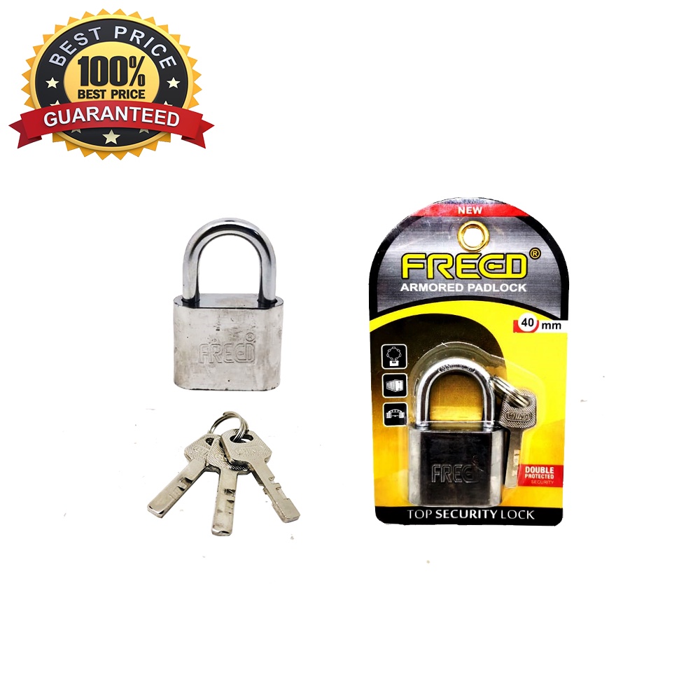 Gembok Nekel Pendek FREED 30 40 50 60 mm Rumah Industri Padlock