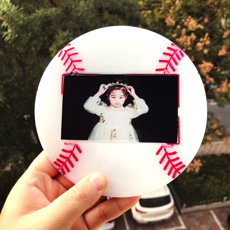 Siy Cetakan Resin Bentuk Bingkai Foto Baseball Bahan Silikon Untuk Dekorasi Rumah