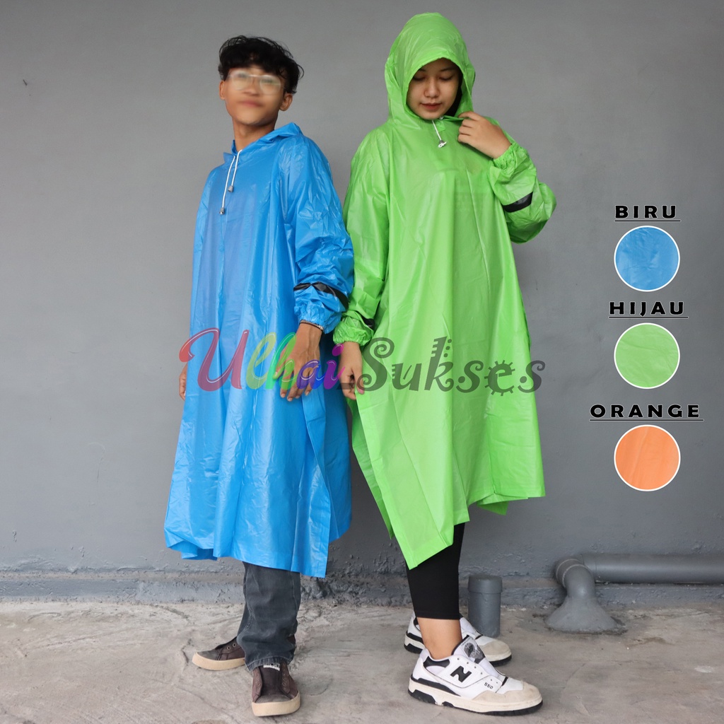 Ibex Raincoat Jas Hujan Motor Ponco Lengan Color - Poncho Dewasa Pria Wanita Murah Motif Batman