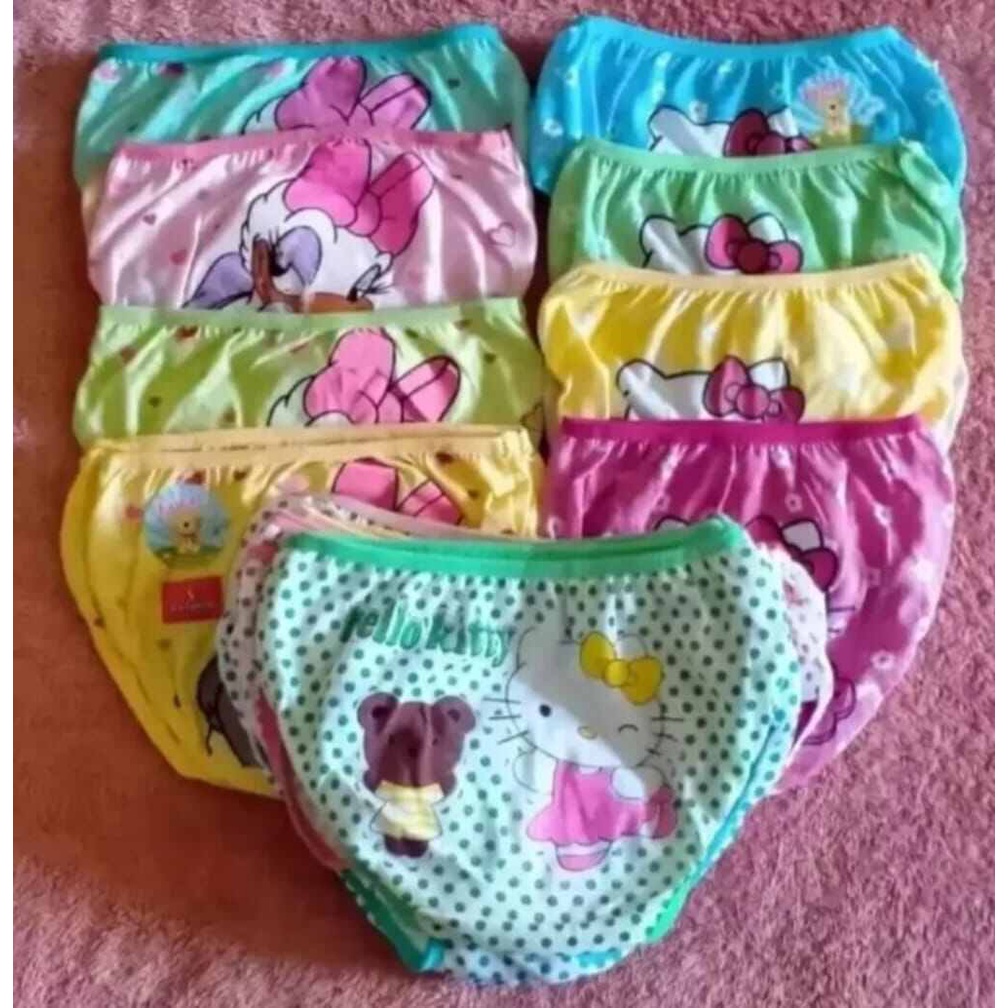 MURAH..3,6 &amp; 12 PCS CELANA DALAM ANAK PEREMPUAN KARAKTER LUCU USIA 1 TAHUN - I TAHUN