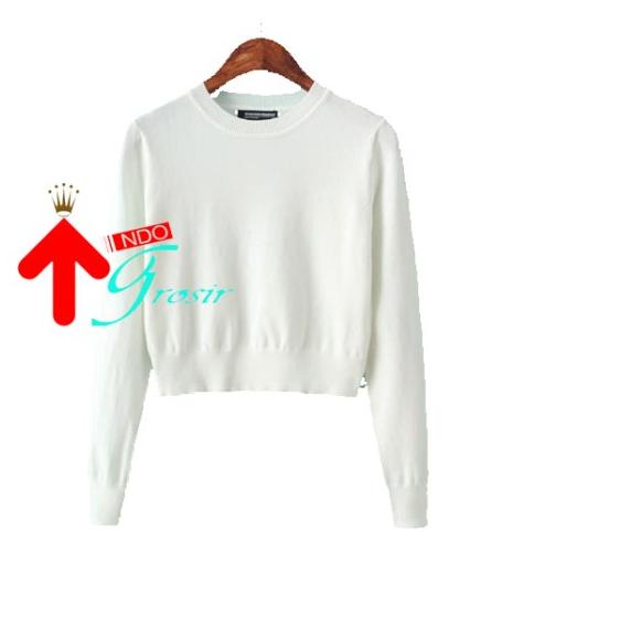 JAKET SWEATER HOODIE CROP POLOS SETENGAH BADAN POLOS