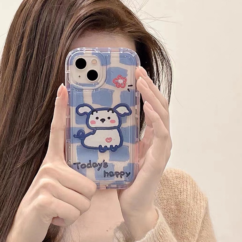 Soft Case Silikon TPU Transparan Motif Anjing Lucu Untuk IPhone 13 14 12 11 Pro Max XS XR X 8 7 6S Plus