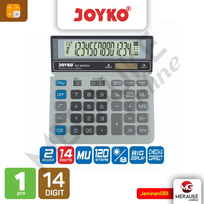 

~@~@~@~@] JOYKO Kalkulator 14 Digits CC-810CH Check & Correct
