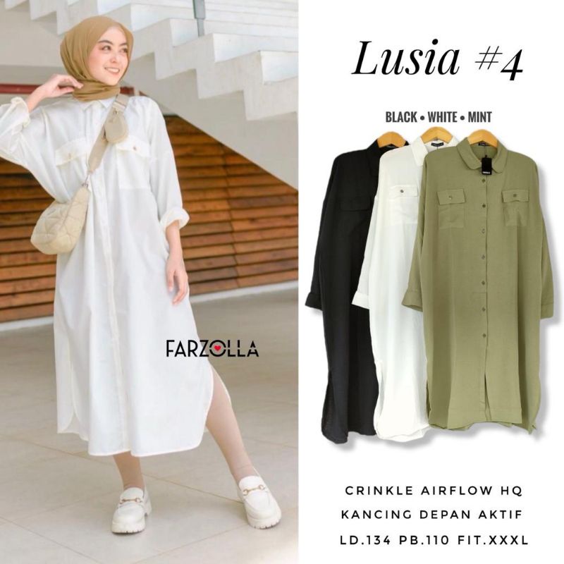 LUSIA #4 BY FARZOLLA MIDI DRESS / LONG TUNIK POLOS PREMIUM