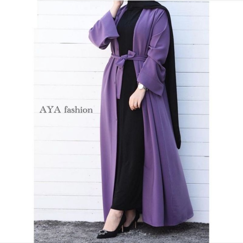 Aya Long Outher Kimono Tali Terpisah/ Outher Panjang (Tanpa iner) Terbaru/ Outher Kekinian Bahan Ceruty Babydoll/ Kardigan Tali Terpisah Terbaru