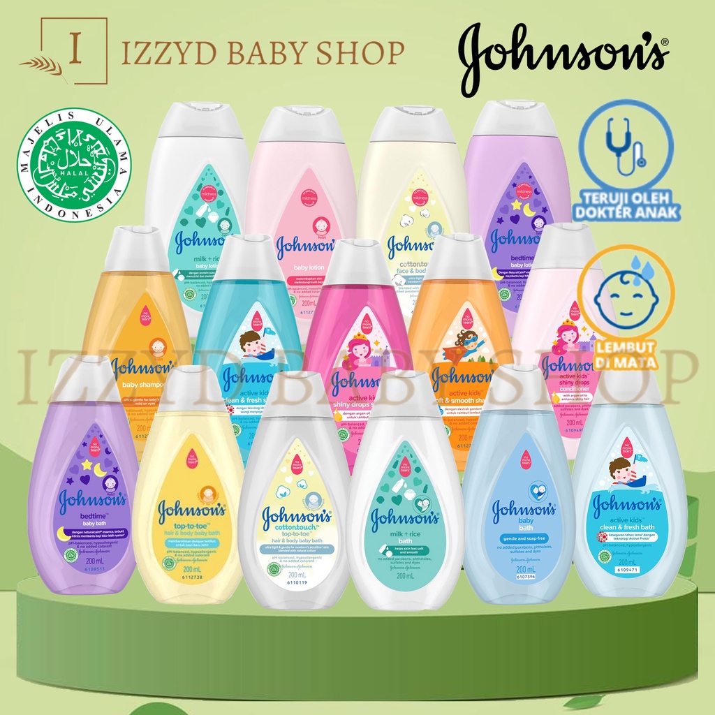 Johnson's baby lotion / bath / shampoo bayi wash sabun bayi CottonTouch Face &amp; Body, milk rice, regular, bedtime 200 ml johnsons jhonson sabun johnson shampoo