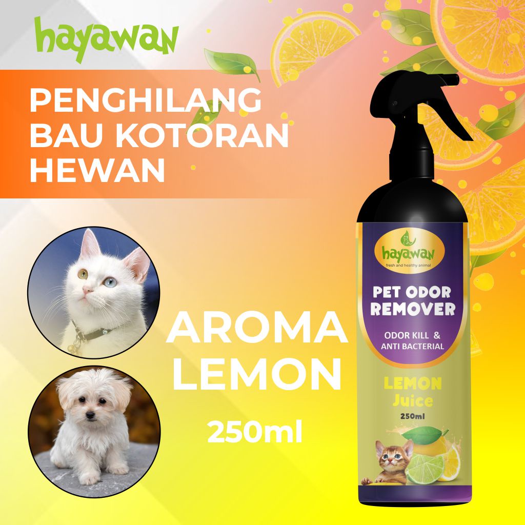 Aroma LEMON pengharum kucing pet Odor Remover penghilang bau pup penghilang bau kotoran hewan pesing kucing penghilang bau kandang kucing dan anjing