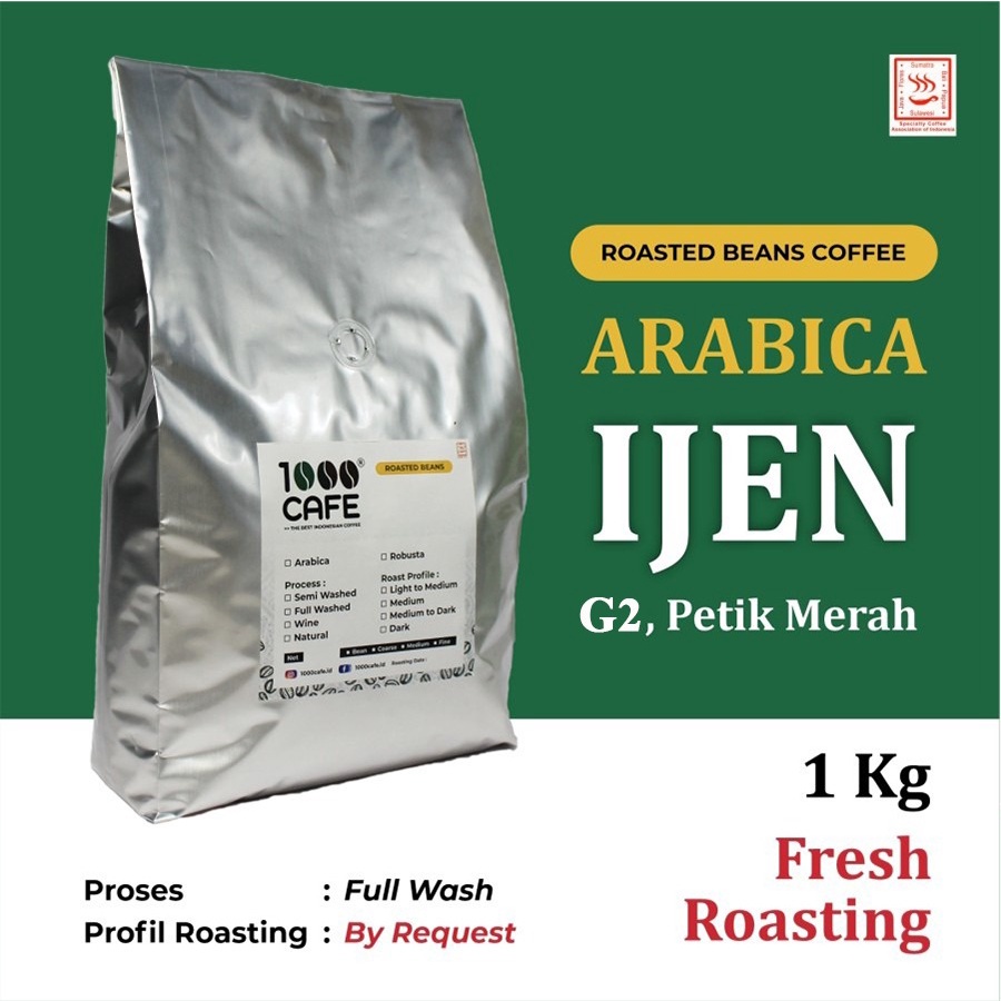 

Biji Kopi Arabica Ijen Full Wash 1Kg