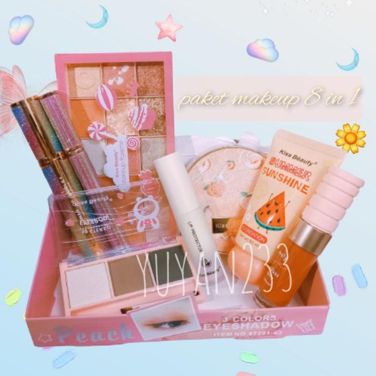 5Z1 !!!PAKET MAKE UP SET 8 IN 1 PEACH