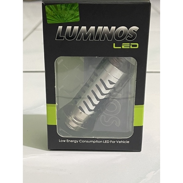 LAMPU LED DEPAN MOTOR H6 LS2 LASER HI LOW LUMINOS  DC DOUBLE COLOR WHITE YELLOW + LAMPU SENJA BIRU ORIGINAL LUMINOS