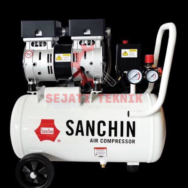 kompresor silent 1 hp oiless sanchin
