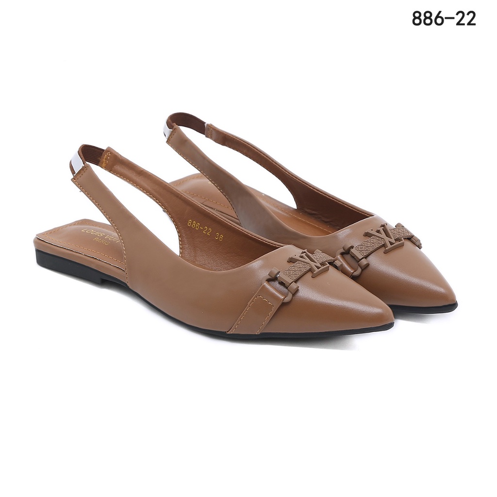 SHOES Leather  Slingback Ballet Flats 886-22