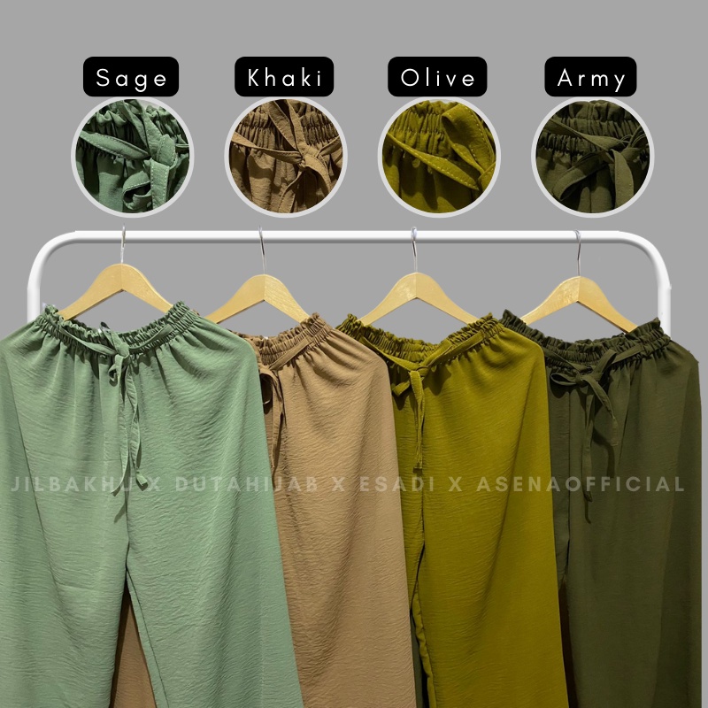 HIGHWAIST LOOSE PANTS KULOT CRINCLE AIRFLOW