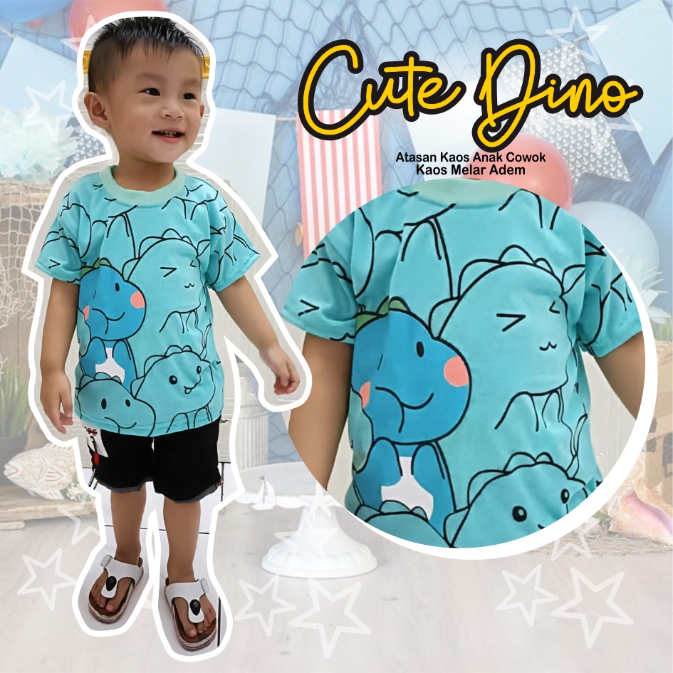 Atasan Kaos Anak Laki-Laki Cute Dino CKids