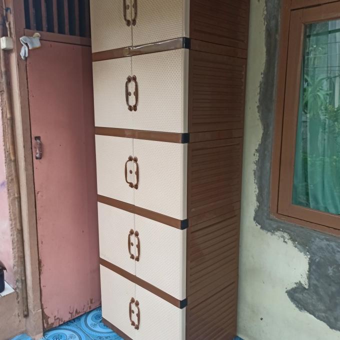 

lemari pakaian lemari plastik jumbo susun 5 lemari baju besar stock ready