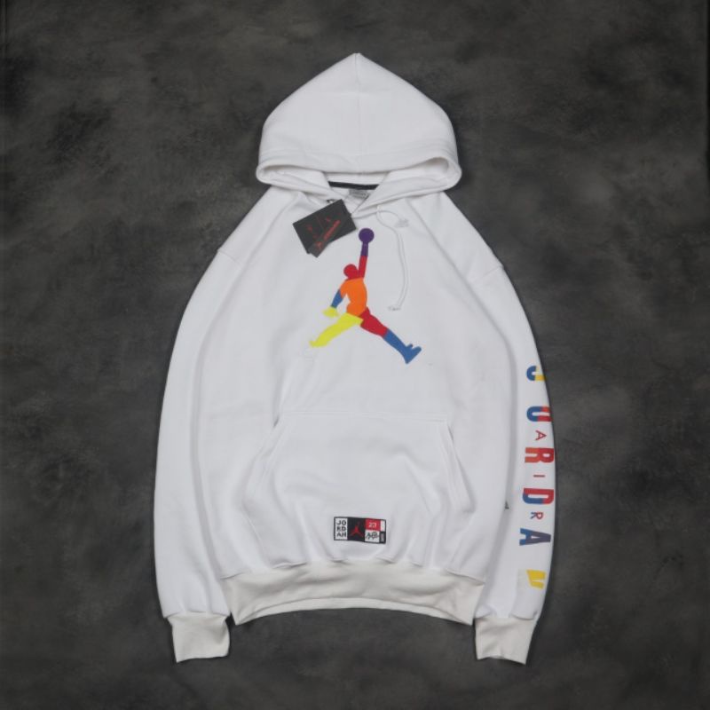 SWEATER HOODIE AIR JORDAN RAINBOW JUMP BORDIR PREMIUM FULLTAG &amp; LEBEL