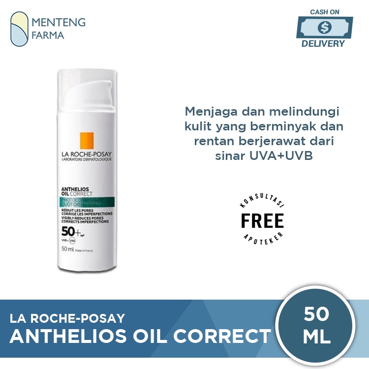 La Roche Posay Anthelios Oil Correct 50+ SPF 50 mL - Tabir Surya Kulit Berminyak dan Berjerawat