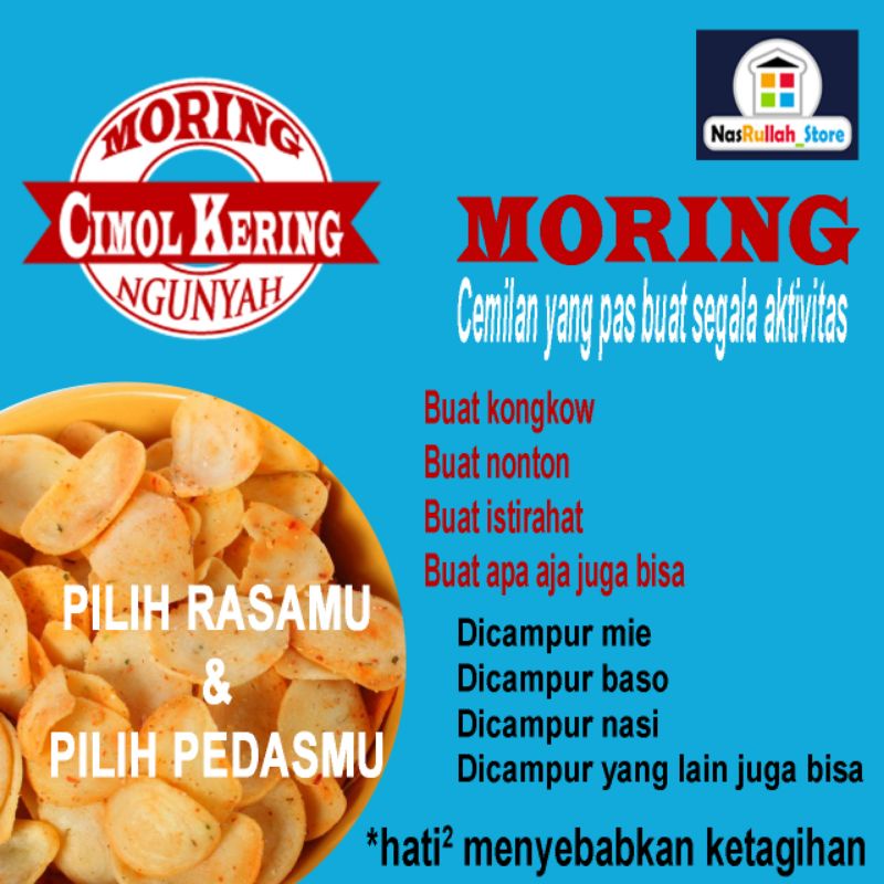 

moring cimol kering pedas cemilan enak