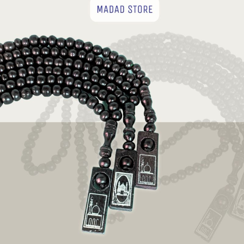 Tasbih Kayu 99 butir warna Hitam