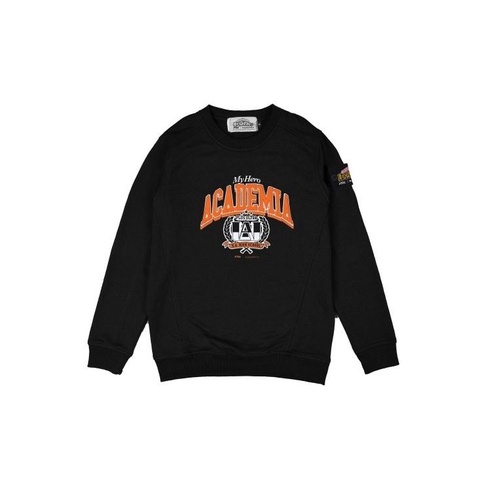 BERKUALITAS W.Essentiels X FTH X My Hero Academia U.A High School Crewneck Black